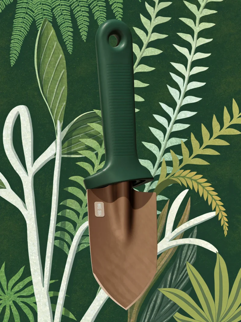 Concept ilustrativ: set de unelte de grădinărit ergonomice